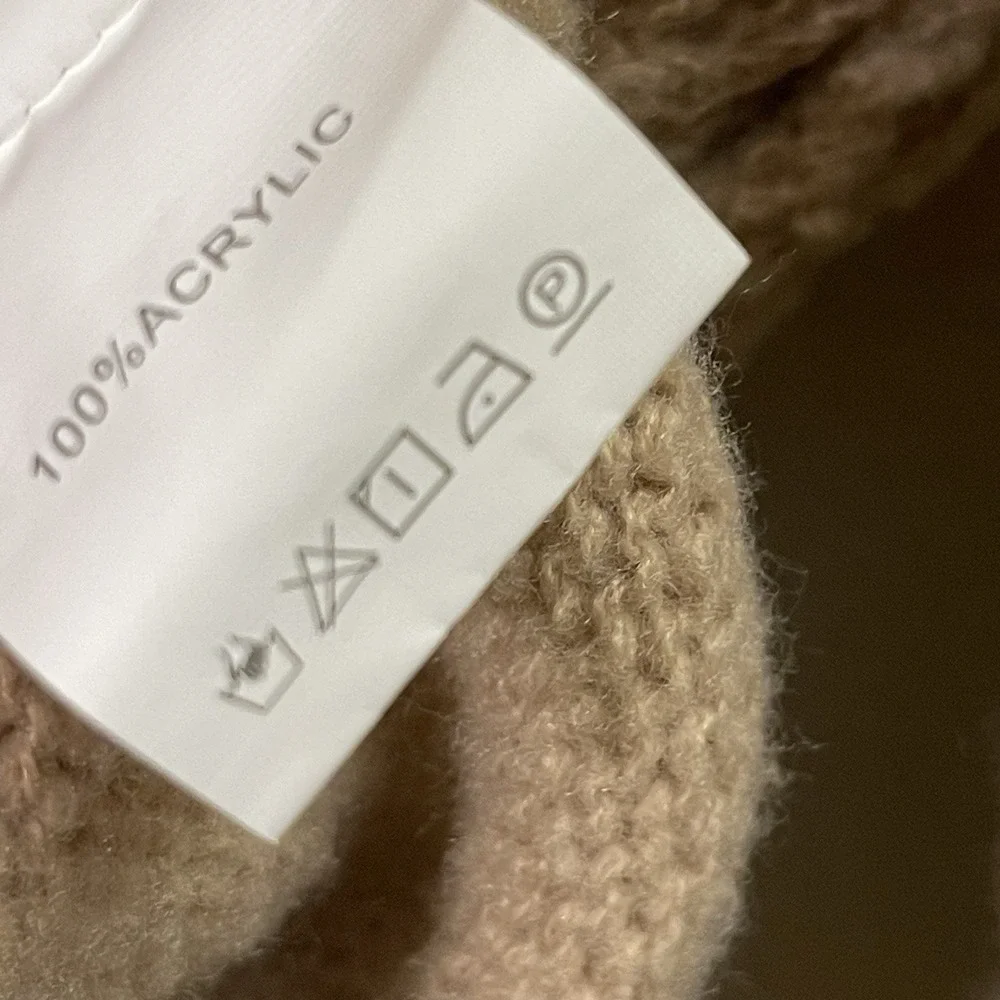 Ruffle Sweater Brown Quarter Button Up Details Cozy Cabin‎ Warm Women's Sz L